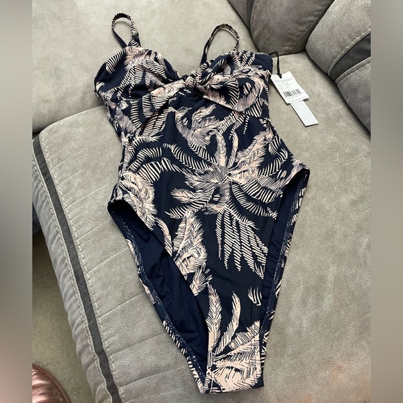 NWT Robin Piccone Chandy tie front one piece swimsuit - Picture 4 of 9